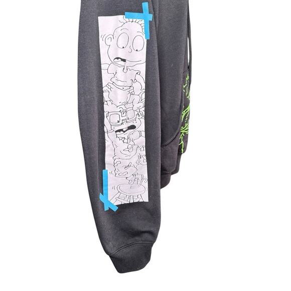 Nickelodeon‎ Rugrats Reptar Hoodie Pullover Sweatshirt Black Size M Medium 90’s - Picture 2 of 9